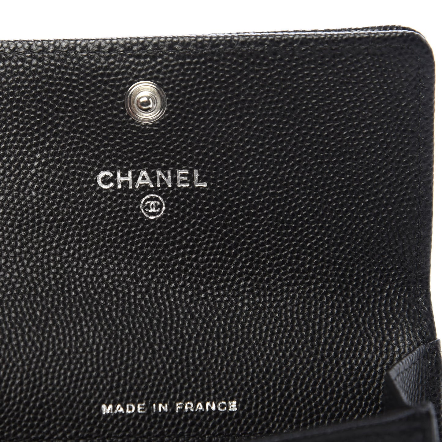 Caviar Quilted Boy Flap Card Holder Black