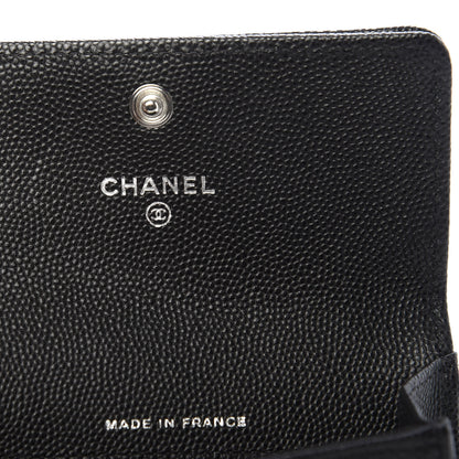 Chanel Caviar Quilted Boy Flap Card Holder Black 6 of 9