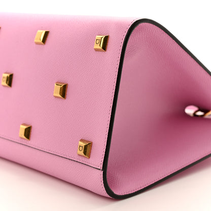 Salvatore Ferragamo Hammered Calfskin Medium The Studio Box Bag Flamingo 11 of 11