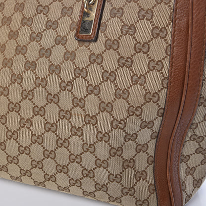Gucci Monogram Cellarius Calfskin Medium Bella Tote Beige Ebony Cuir 15 of 20