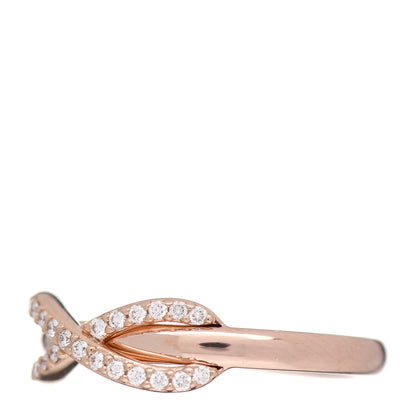 Tiffany 18K Rose Gold Diamond Infinity Ring 54 7 3 of 5