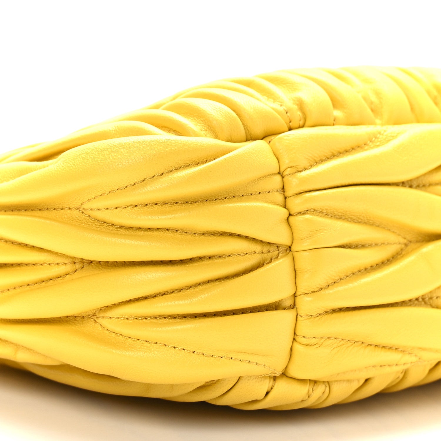 Miu Miu Nappa Matelasse Mini Wander Hobo Sunny Yellow 7 of 8