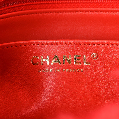 Chanel Shearling Lambskin Quilted Flap Bright Red 6 of 9