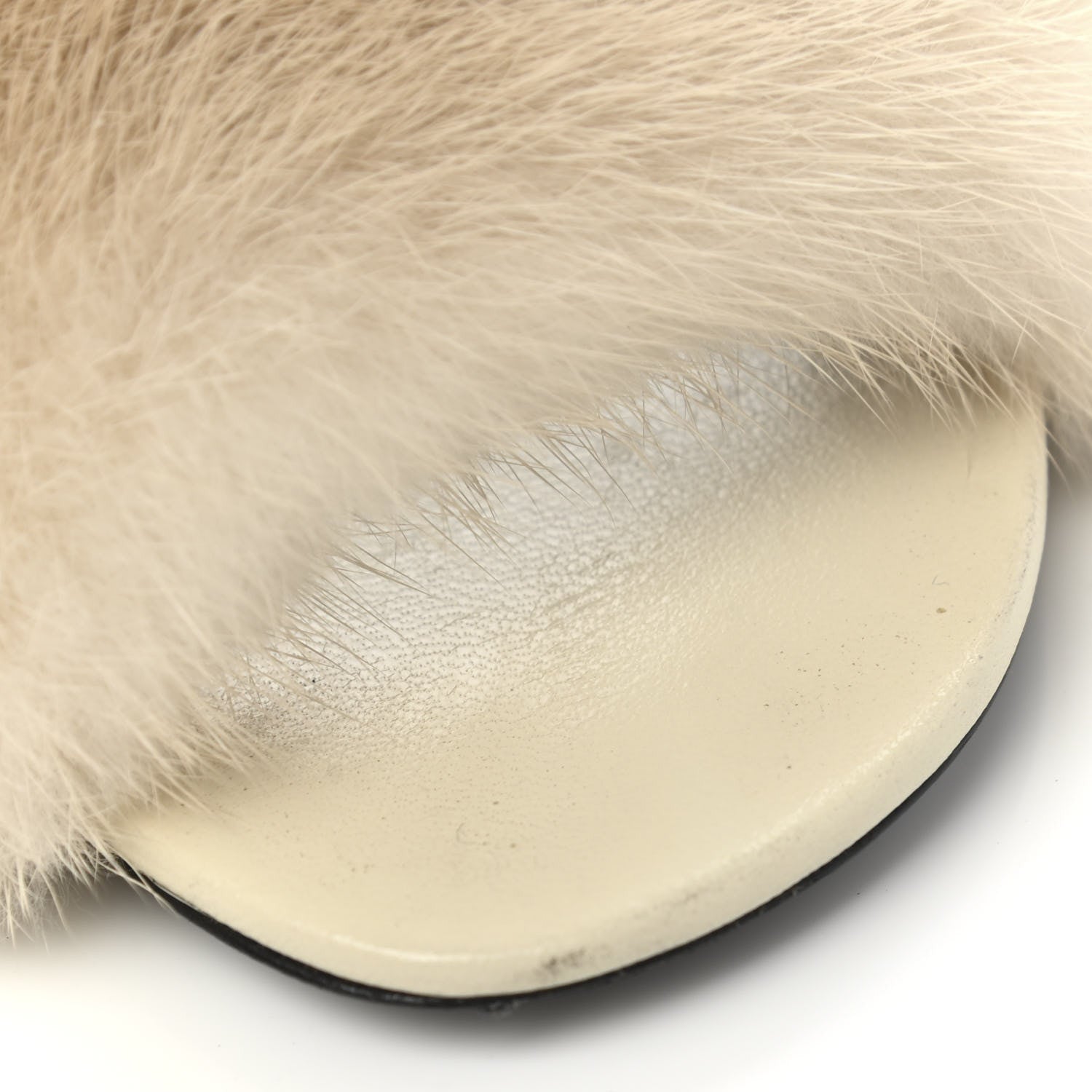 Saint Laurent Mink Calfskin Roy Mule Sandals 36 Cream 9 of 10