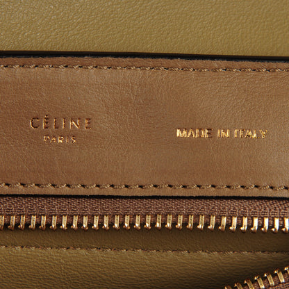 Celine Smooth Calfskin Suede Medium Tri-Color Trapeze Olive 6 of 9