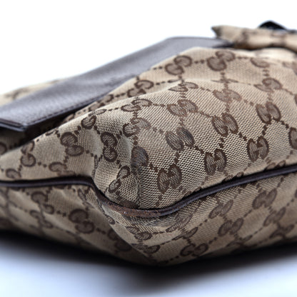 Gucci Monogram Web Medium Double Pocket Messenger Bag Dark Brown 6 of 10