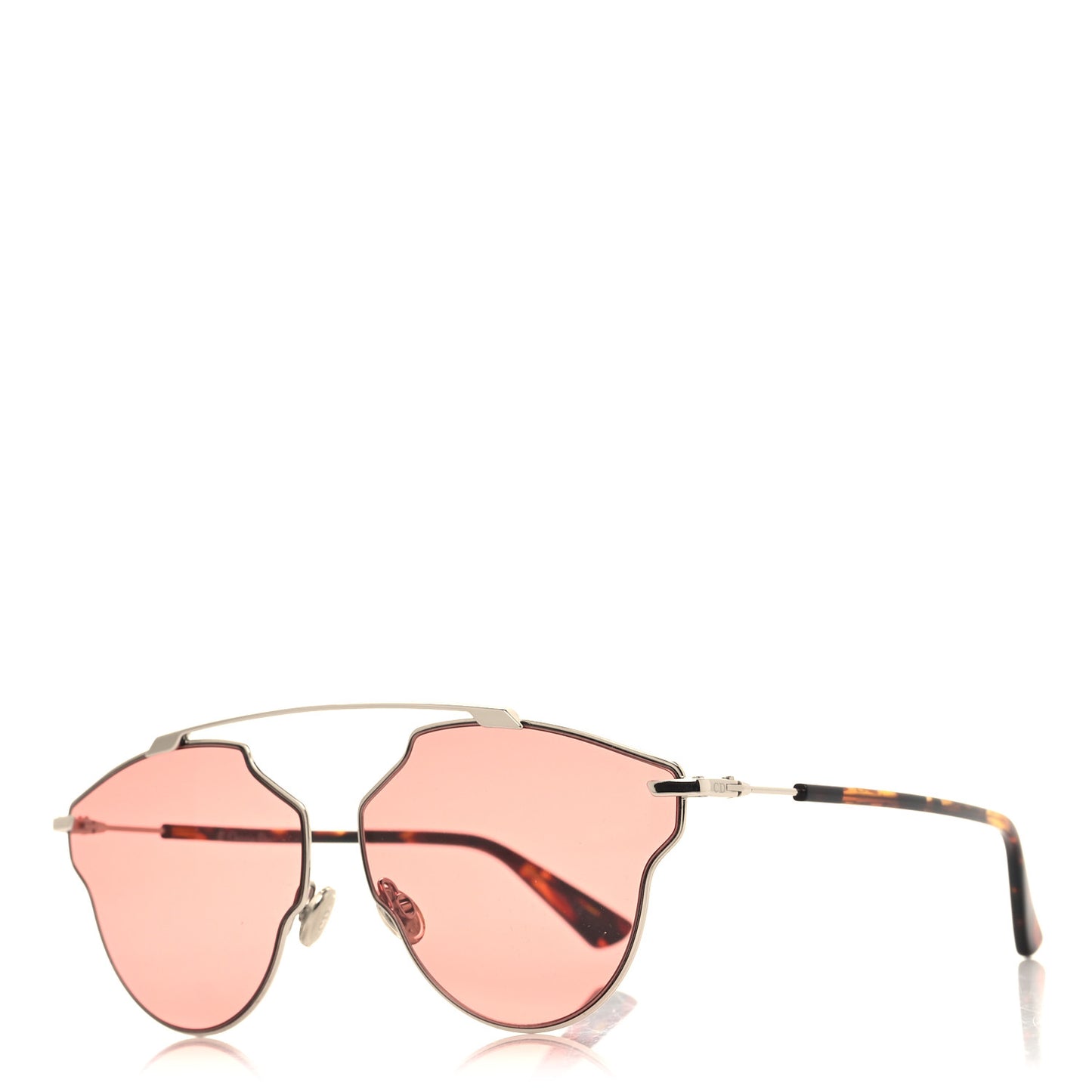 So Real Rise Sunglasses Silver Pink Havana
