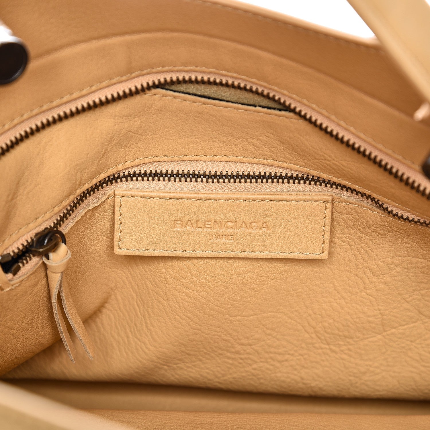Balenciaga Calfskin Blackout Hardware Perforated City Beige Ocre 6 of 9