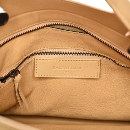 Balenciaga Calfskin Blackout Hardware Perforated City Beige Ocre 6 of 9