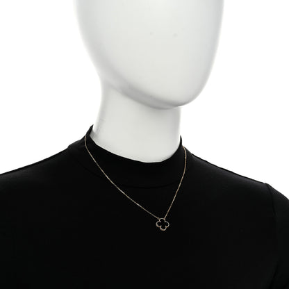 Van Cleef & Arpels 18K Yellow Gold Black Onyx Vintage Alhambra Pendant Necklace 2 of 5