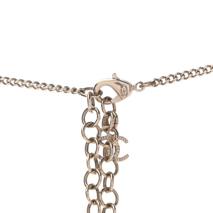 Chanel Crystal Heart Arrow Short Necklace Gold 4 of 5