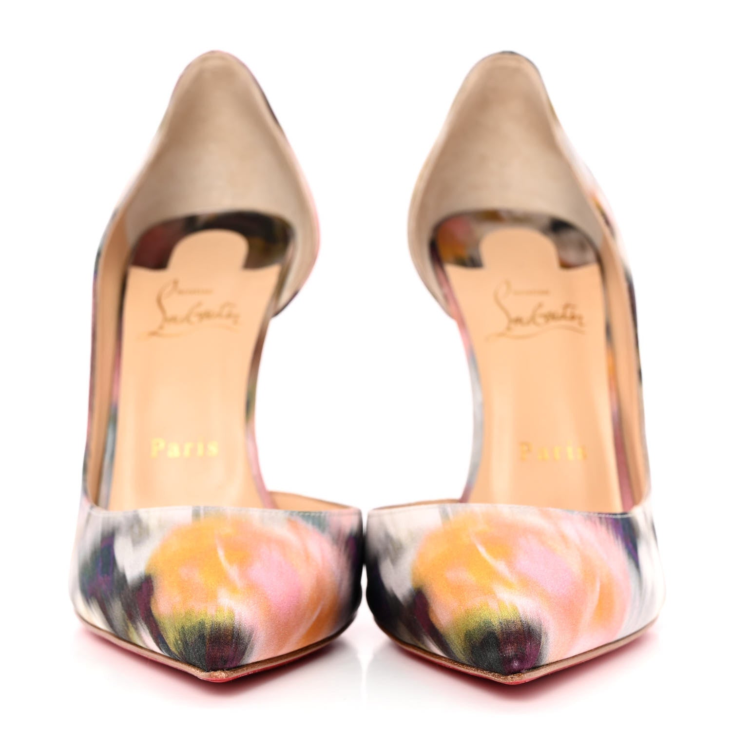 Christian Louboutin Satin Impressioniste Iriza 100 Pumps 39.5 Multicolor 2 of 19