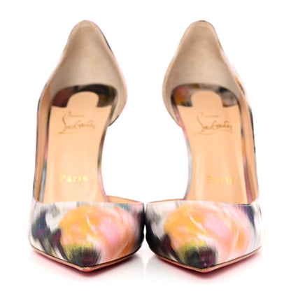 Christian Louboutin Satin Impressioniste Iriza 100 Pumps 39.5 Multicolor 2 of 19