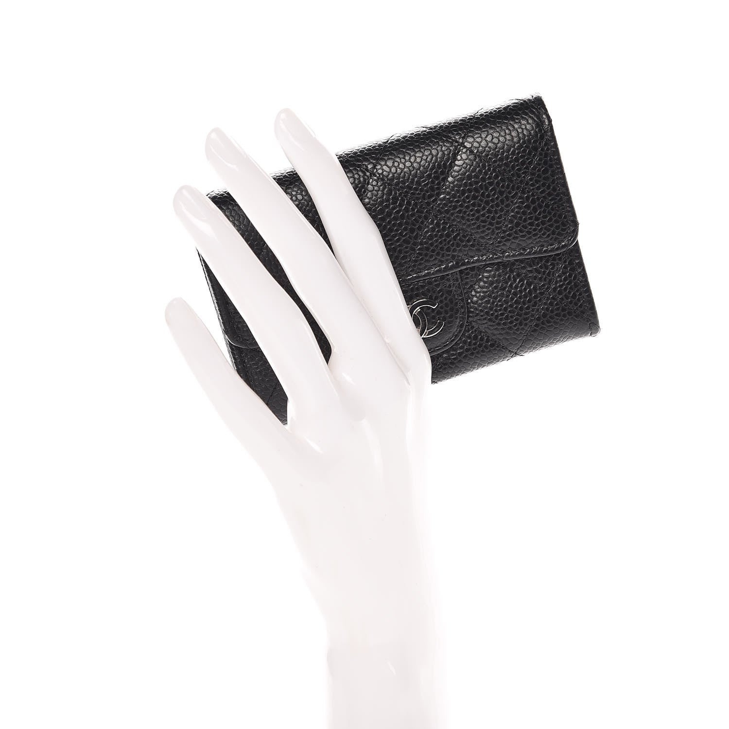 Chanel Caviar Quilted Flap Card Holder Black 2 of 9