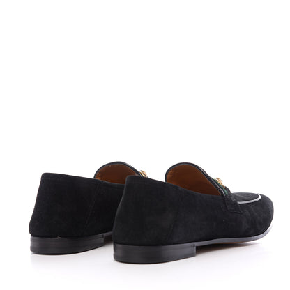 Gucci Suede Web Mens Horsebit Loafers 12 Black 4 of 11
