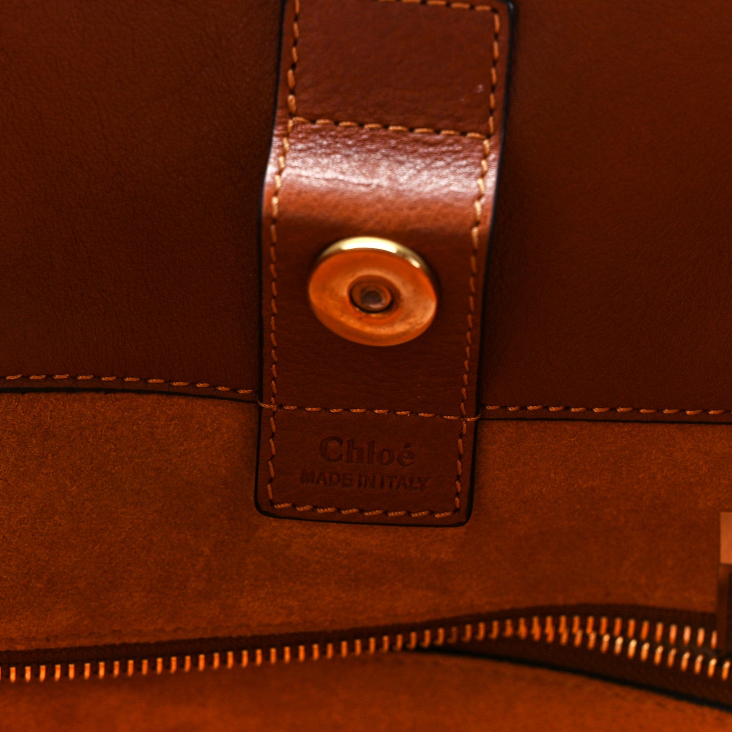 Smooth Calfskin Medium Milo Shopping Tote Caramel