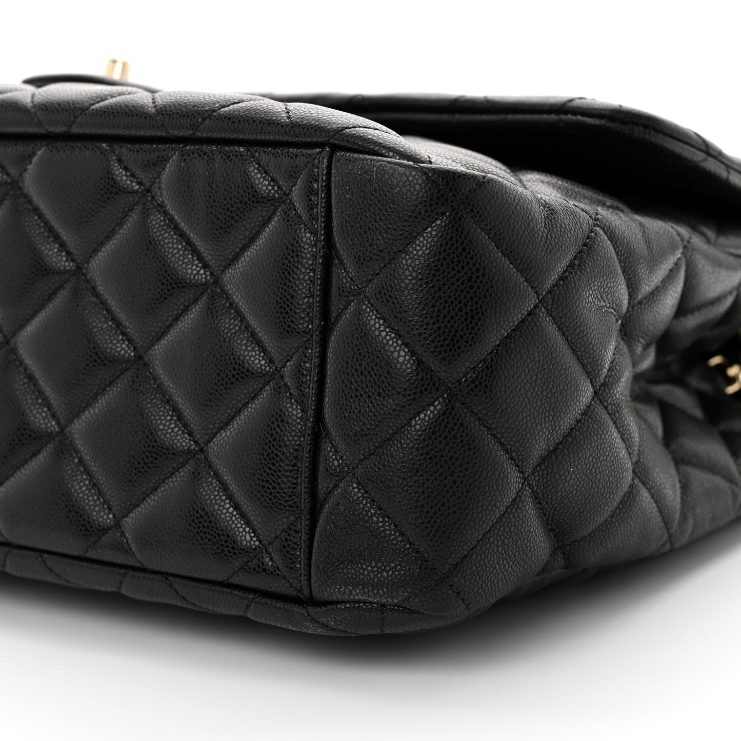 Caviar Quilted XXL Travel Flap Bag Black