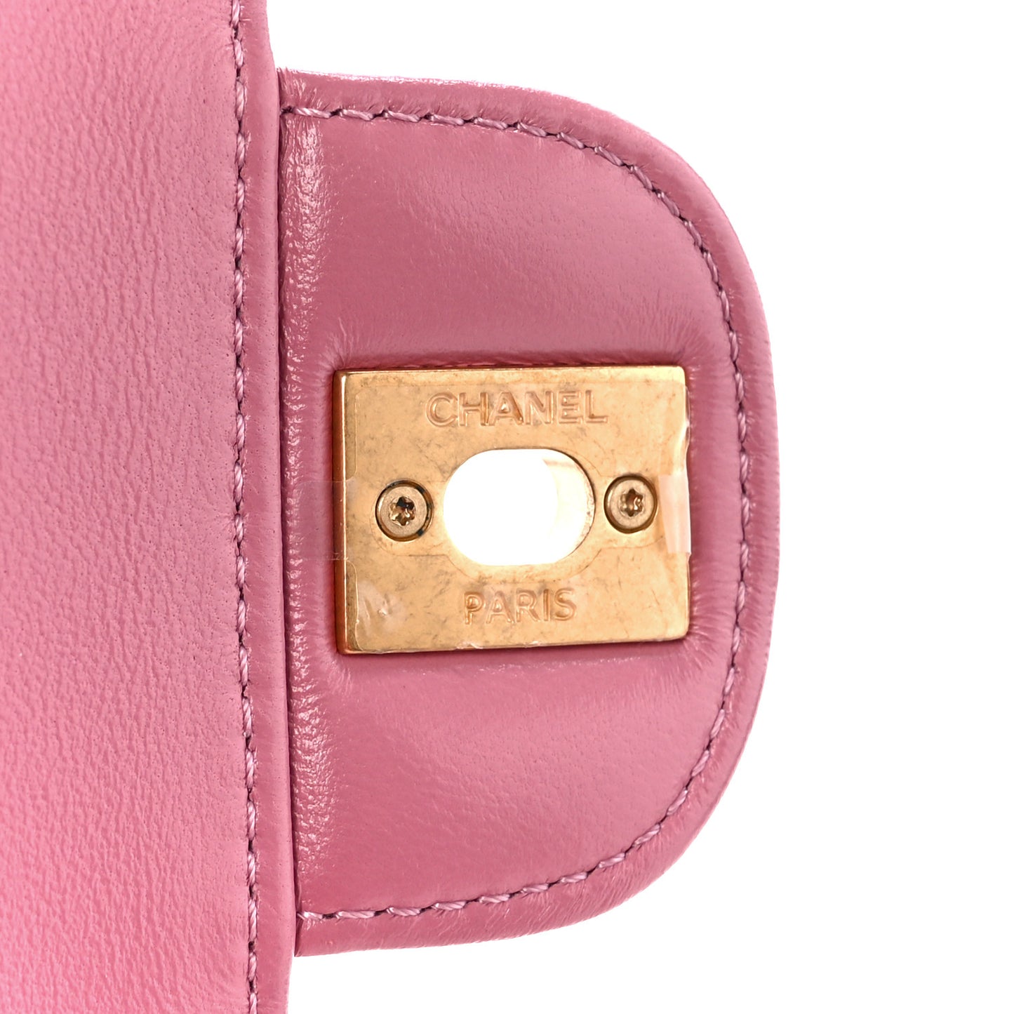 Lambskin Quilted Mini Strass On Top Flap Pink
