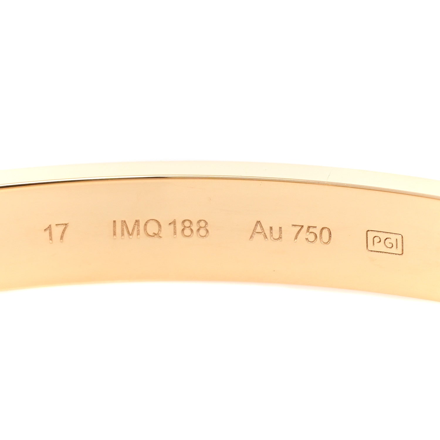 Cartier 18K Yellow Gold 4 Diamond LOVE Bracelet 17 4 of 5
