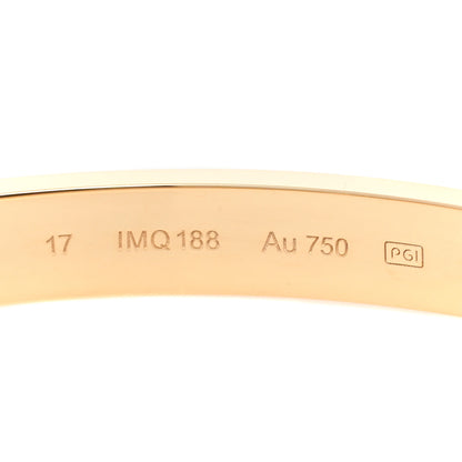 Cartier 18K Yellow Gold 4 Diamond LOVE Bracelet 17 4 of 5