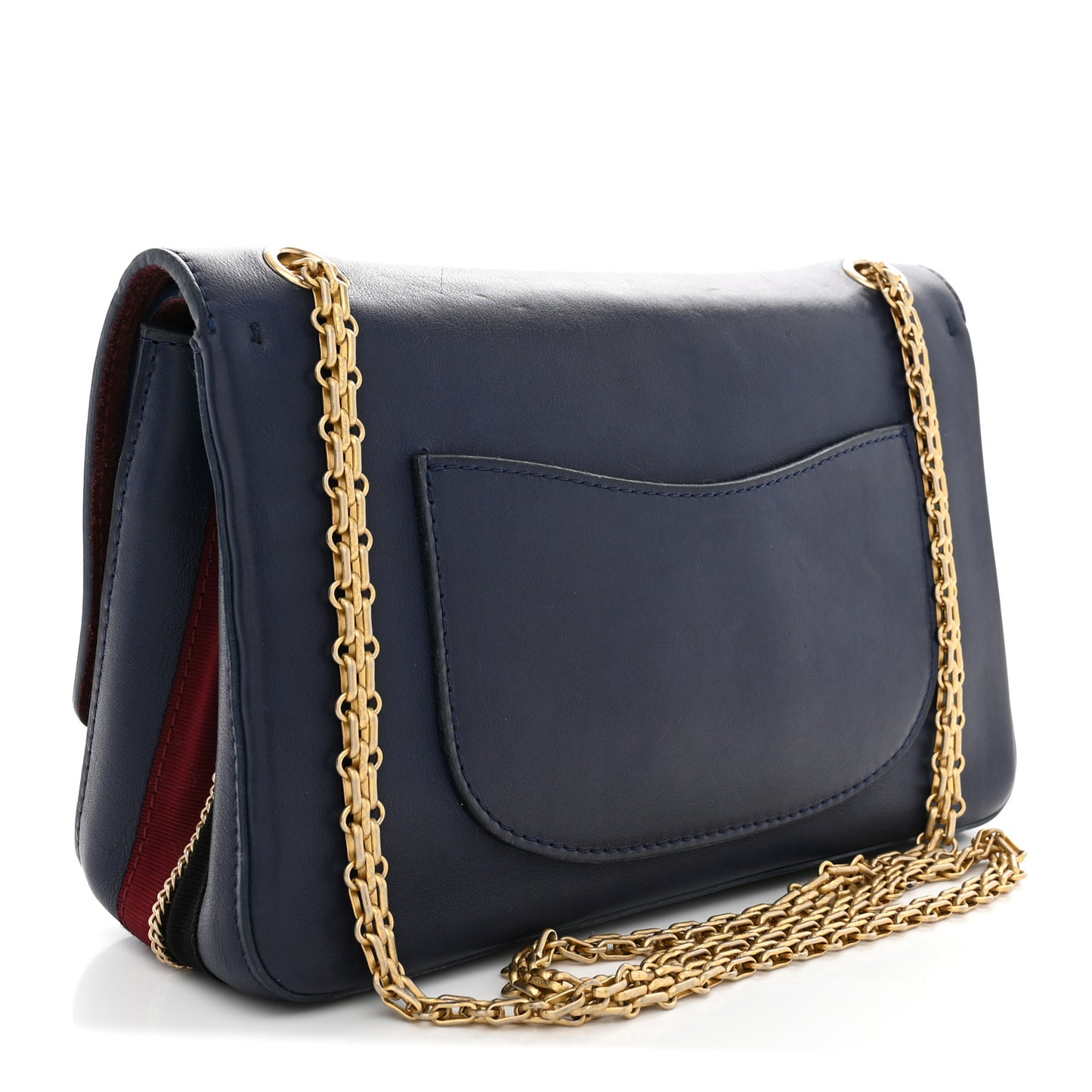 Calfskin Nude 2.55 Medals Reissue 225 Flap Navy