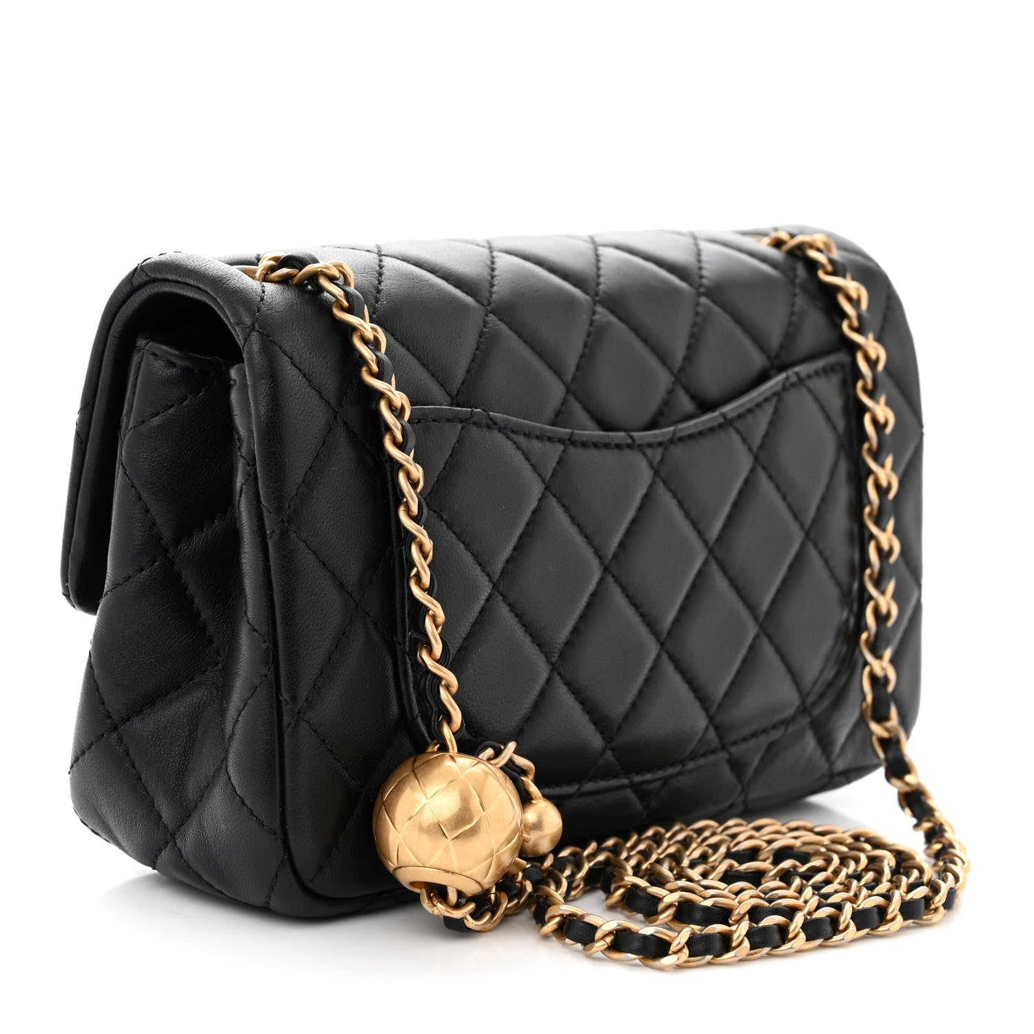 Chanel Lambskin Quilted Mini Rectangular Pearl Crush Flap Black 3 of 10