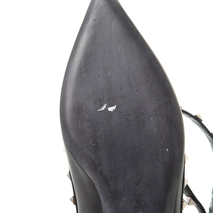 Valentino Garavani Nappa Rockstud Cage Ballerina Flats 39 Black 8 of 10