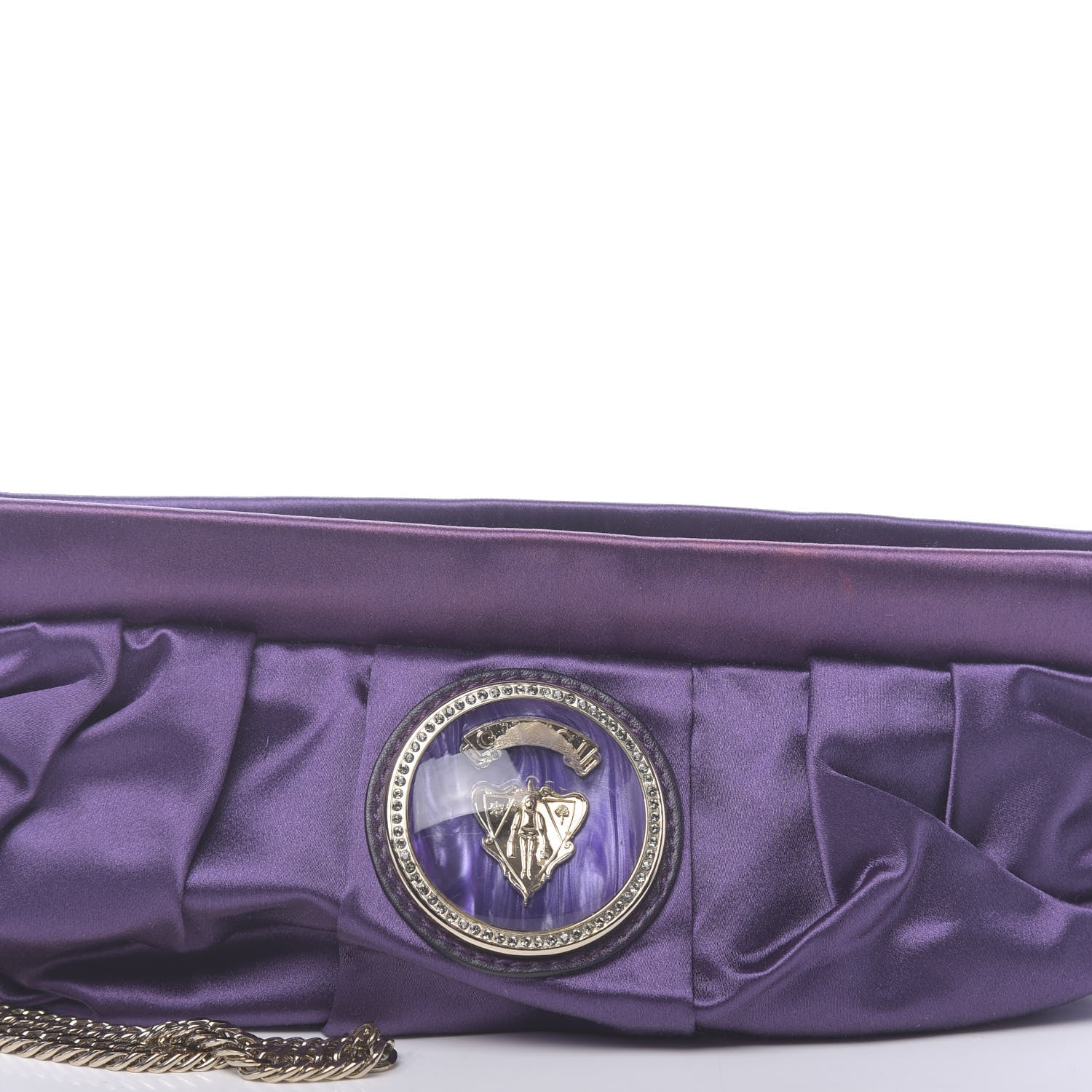 Gucci Satin Hysteria Clutch Purple 8 of 10