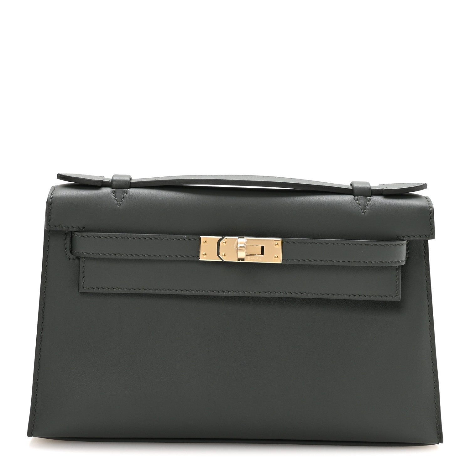 Hermes Swift Kelly Pochette Clutch Vert Mangrove 1 of 9