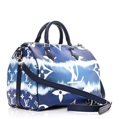Louis Vuitton Monogram Escale Speedy Bandouliere 30 Blue 3 of 12
