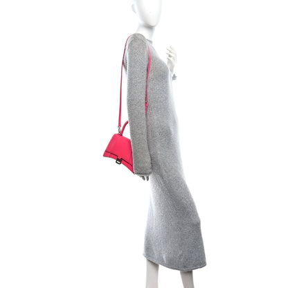 Balenciaga Shiny Box Calfskin Small Hourglass Top Handle Bag Acid Fuchsia 2 of 10