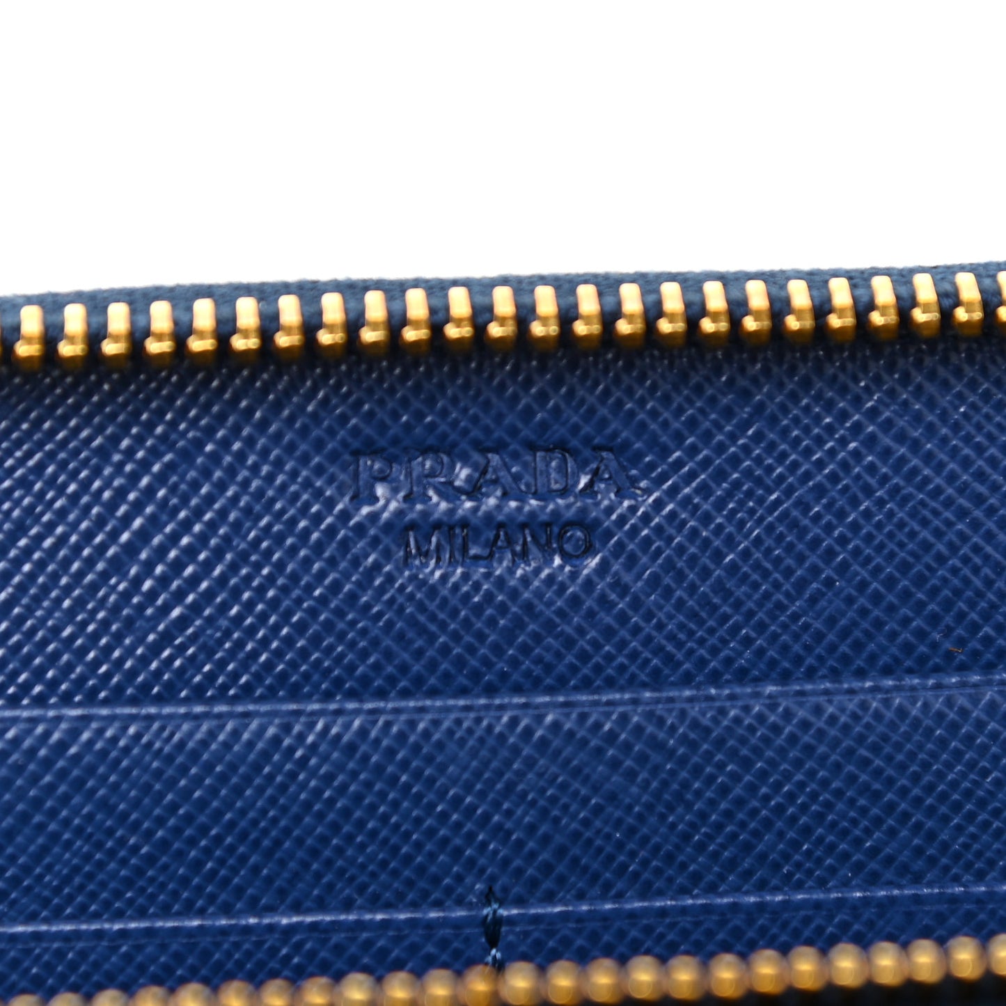 Saffiano Metal Zip Around Wallet Bleuette