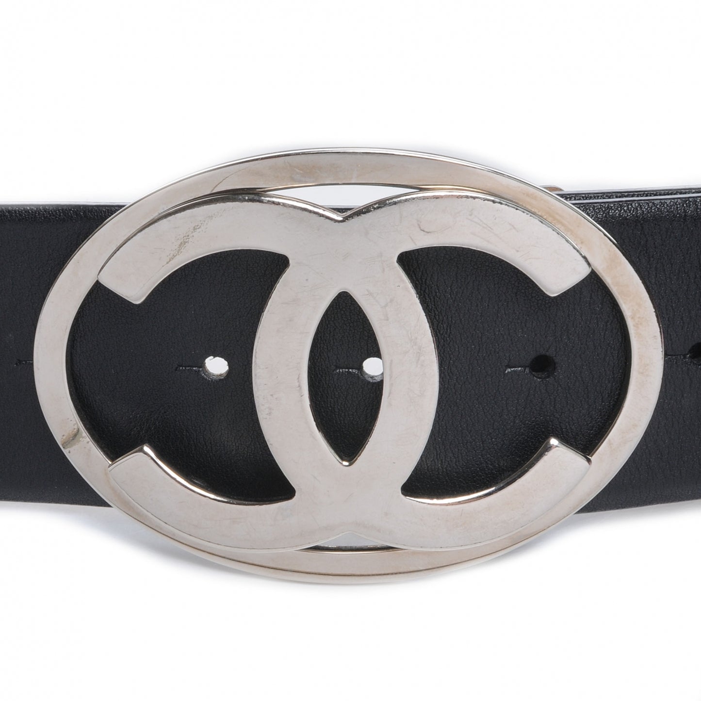 Leather CC Buckle Belt 95 38 Black