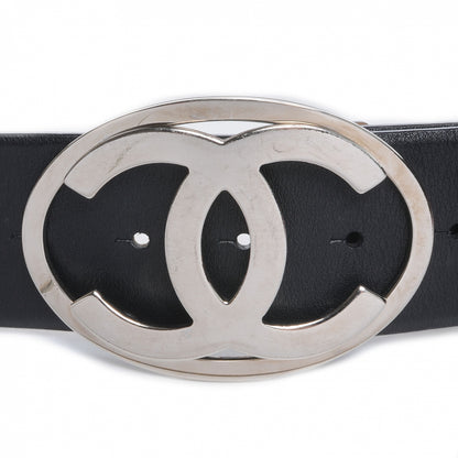 Chanel Leather CC Buckle Belt 95 38 Black 3 of 6