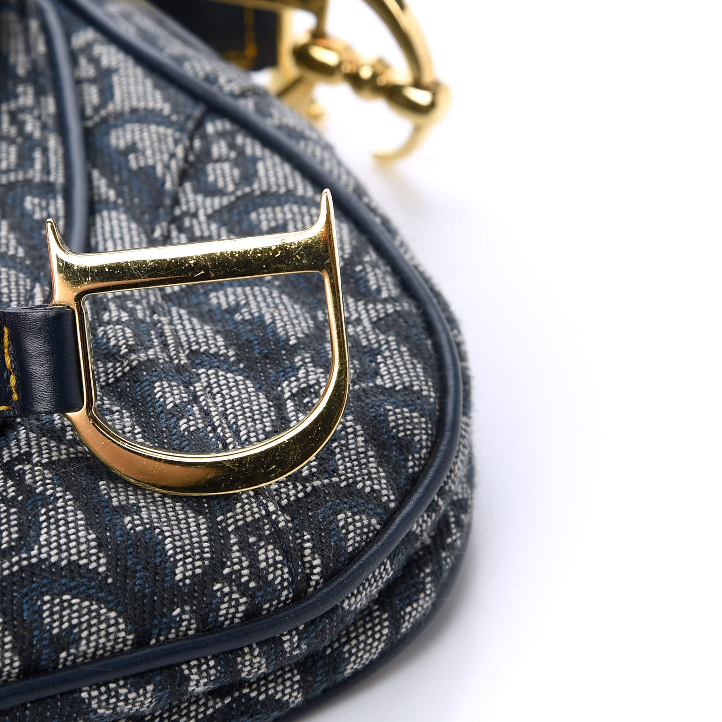 Monogram Double Saddle Bag Navy Blue