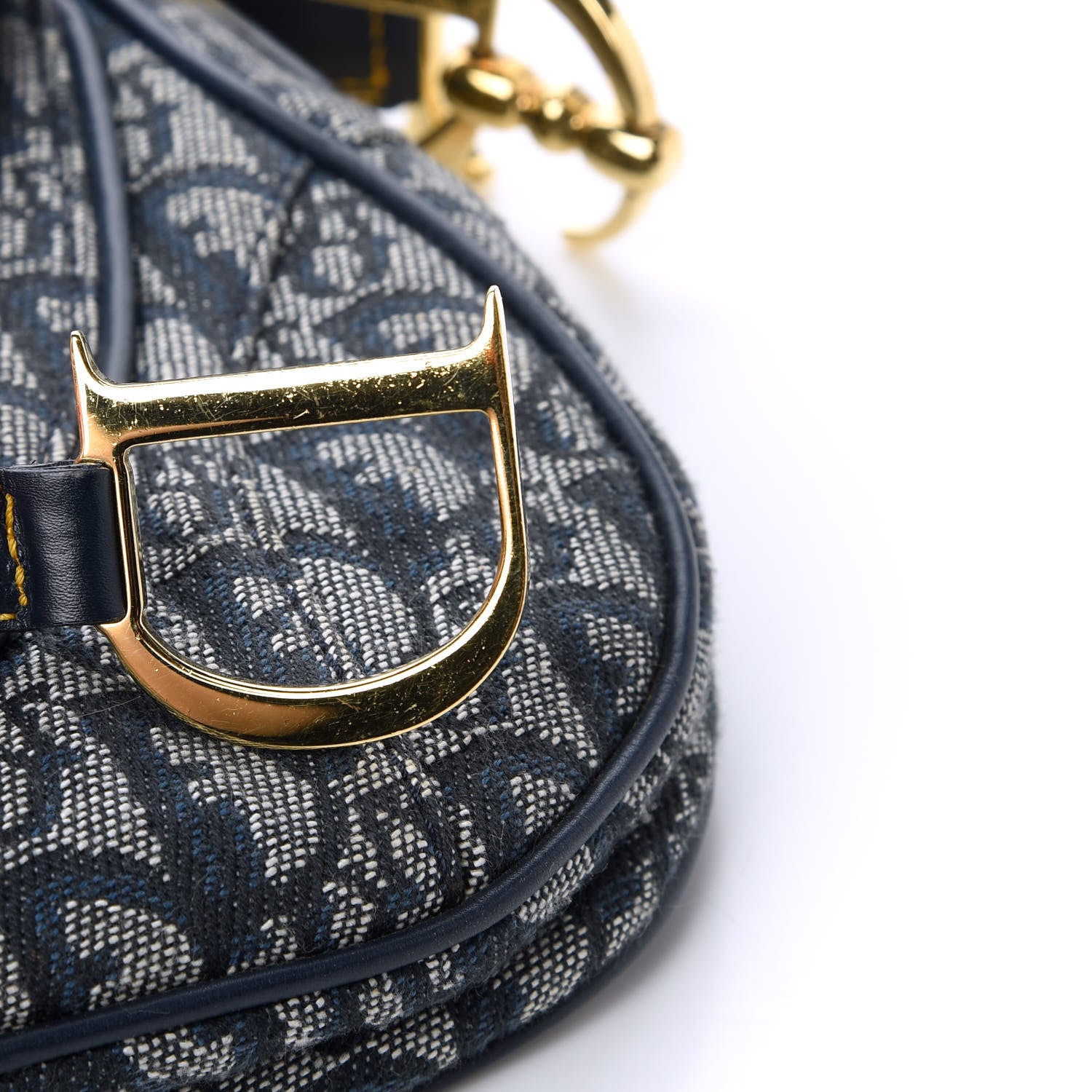 Christian Dior Monogram Double Saddle Bag Navy Blue 12 of 12