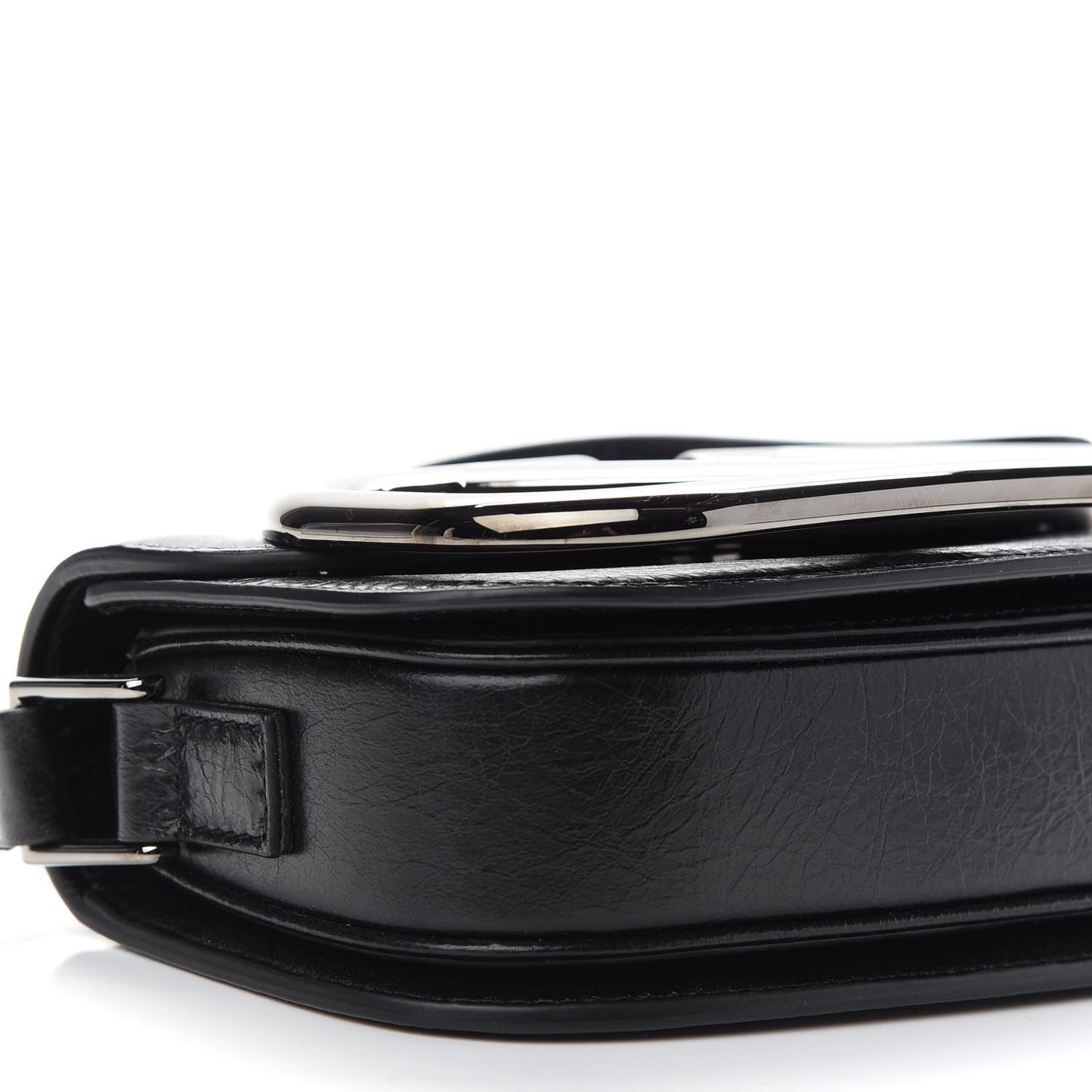 Brushed Calfskin Small Supervee Crossbody Bag Black