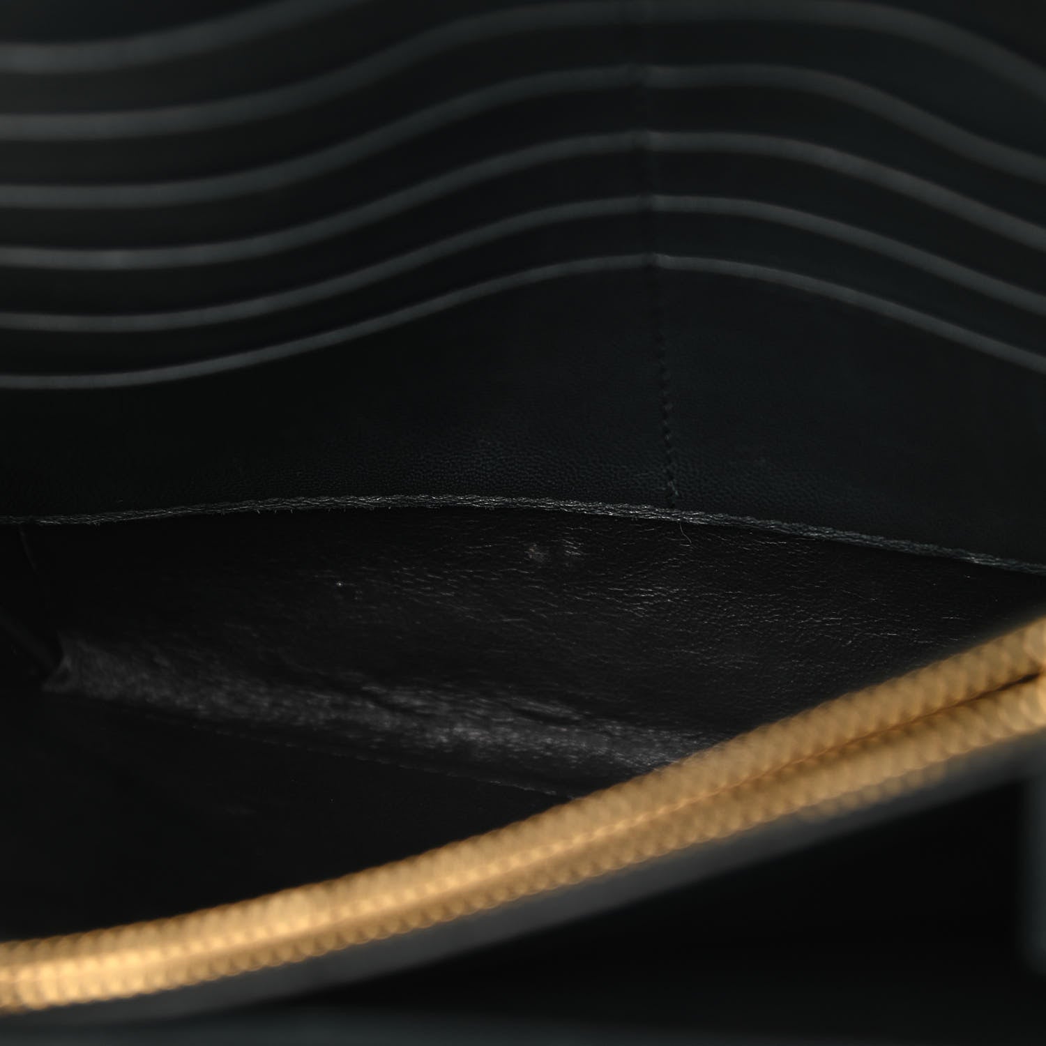 Saint Laurent Lambskin Matelasse Monogram Vicky Chain Wallet Black 10 of 13