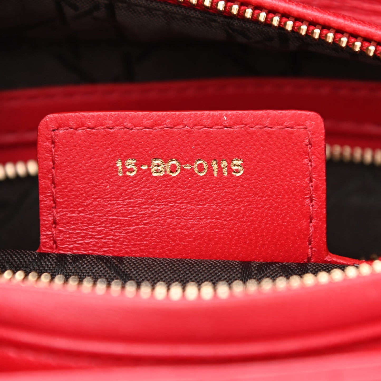 Lambskin Cannage Medium Lady Dior Red