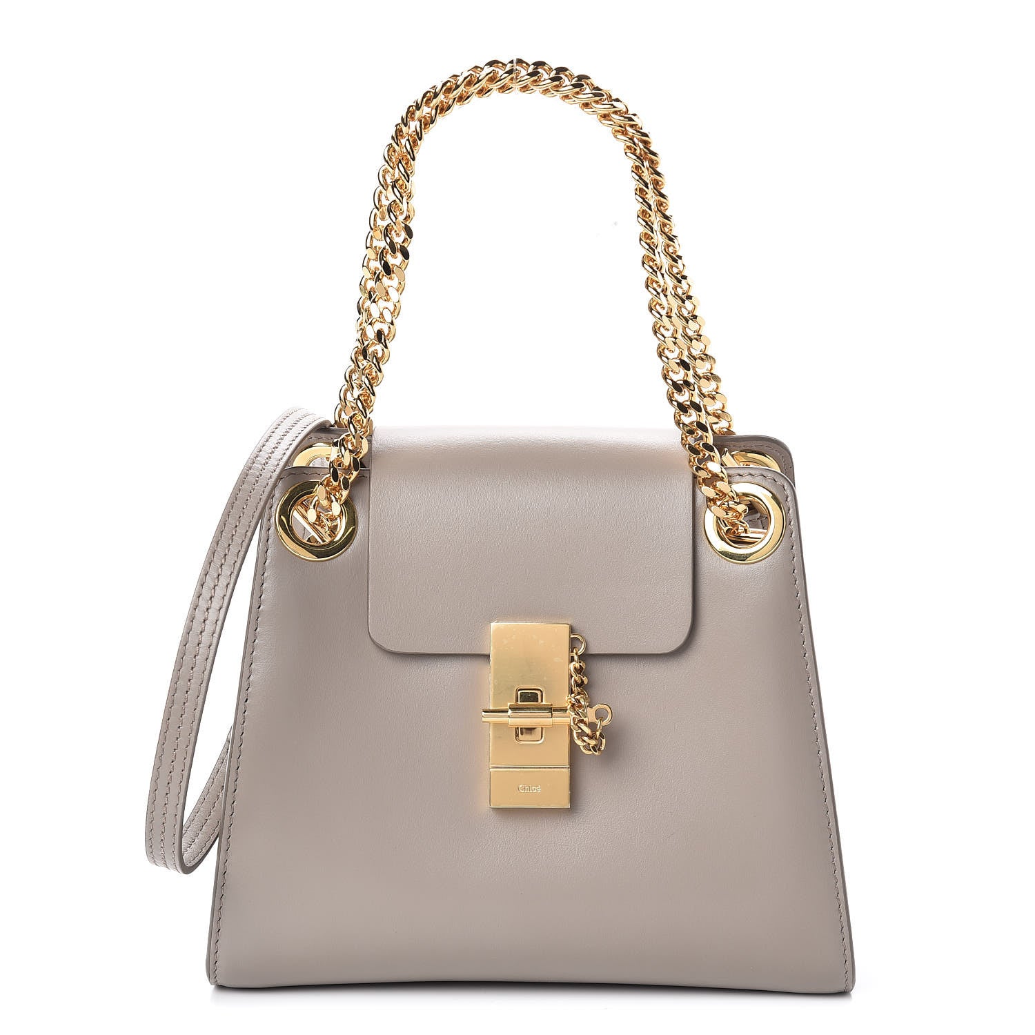 Chloe Shiny Calfskin Mini Annie Shoulder Bag Motty Grey 1 of 11