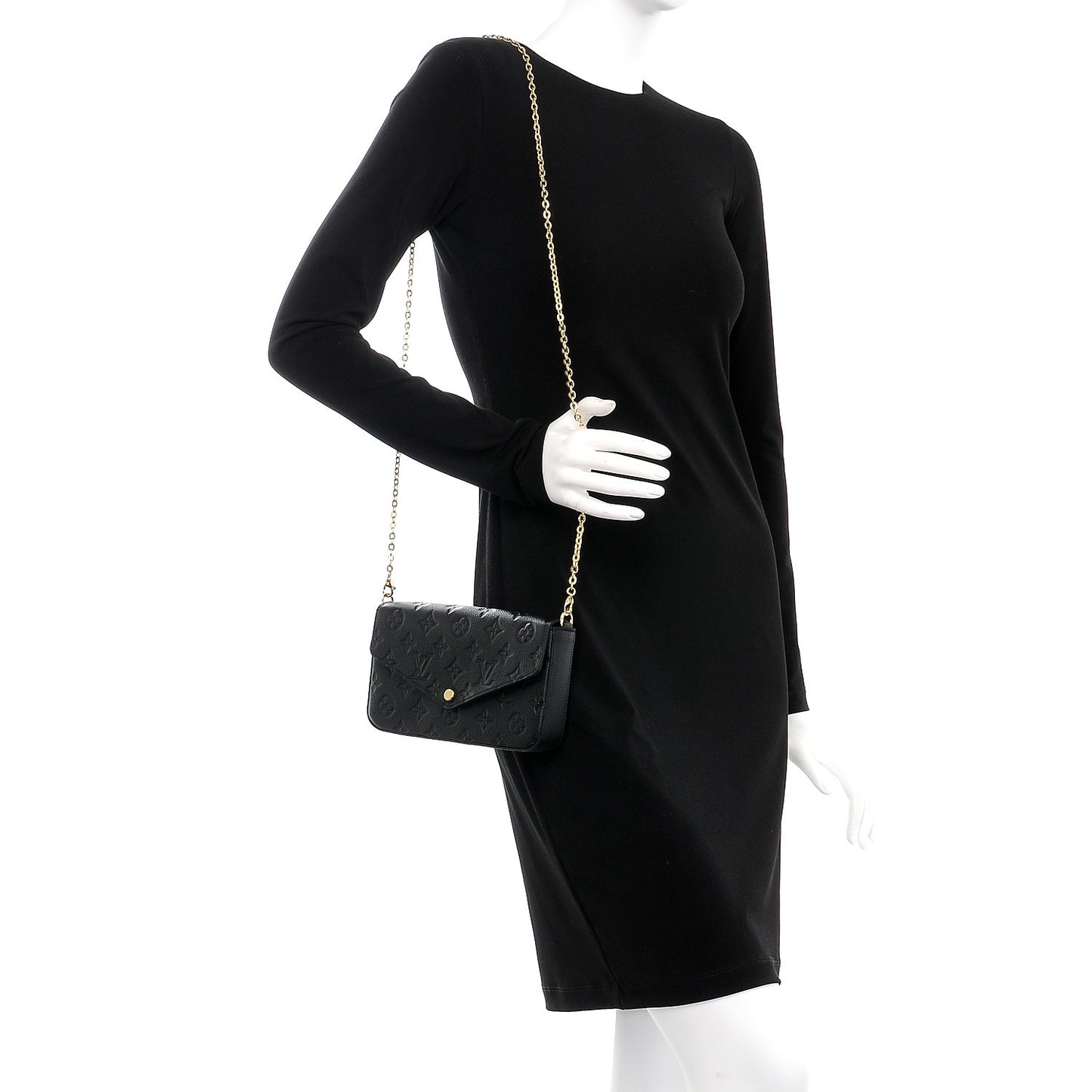 Empreinte Pochette Felicie Chain Wallet Black