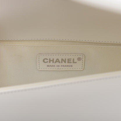 Chanel Calfskin Quilted Medium Boy Flap White 9 of 10