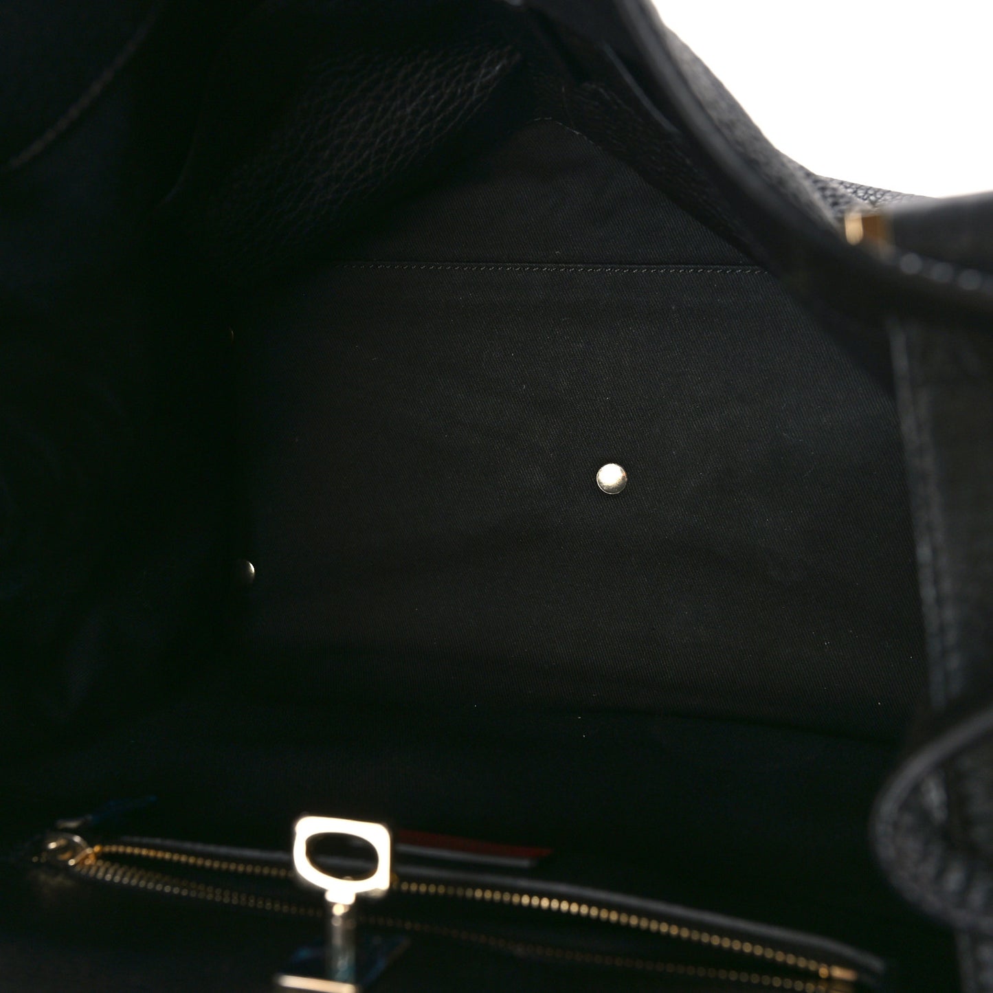Pebbled Calfskin Large JoyLock Satchel Black