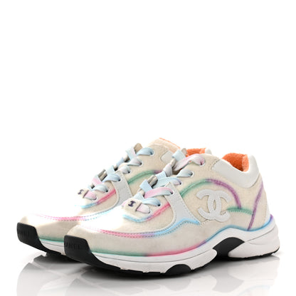 Chanel Wool Suede Calfskin CC Sneakers 36 Multicolor 3 of 8