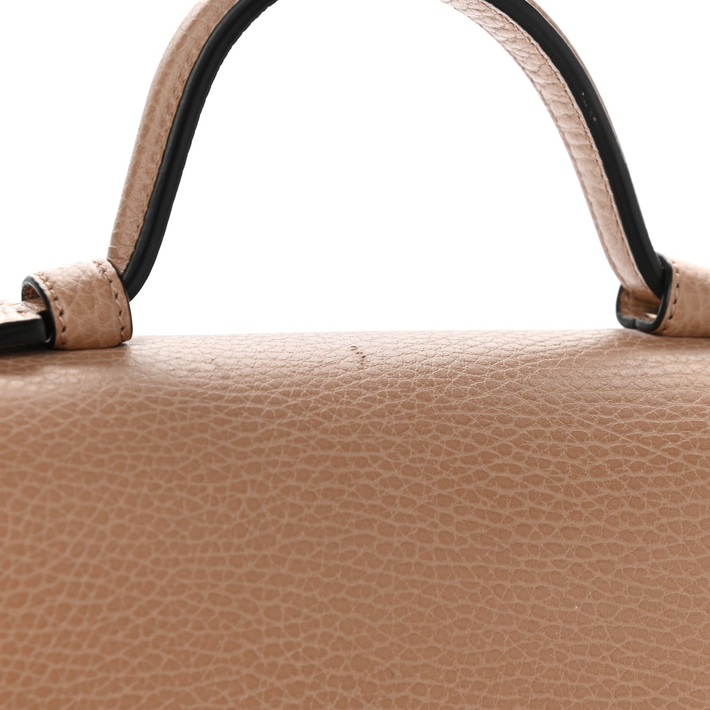 Dollar Calfskin Interlocking G Top Handle Shoulder Bag Camelia