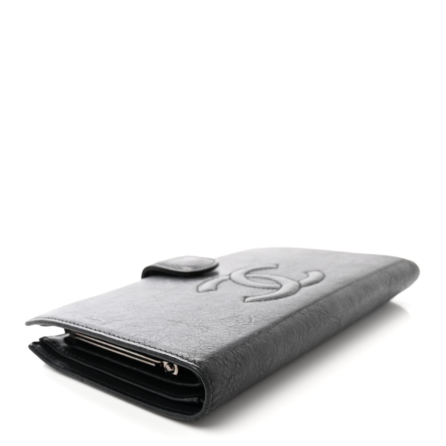 Calfskin Timeless French Wallet Black