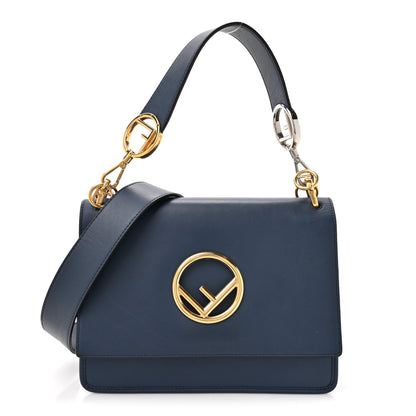 Fendi Vitello Century Opaco F is Fendi Kan I Shoulder Bag Blu Scuro 1 of 19