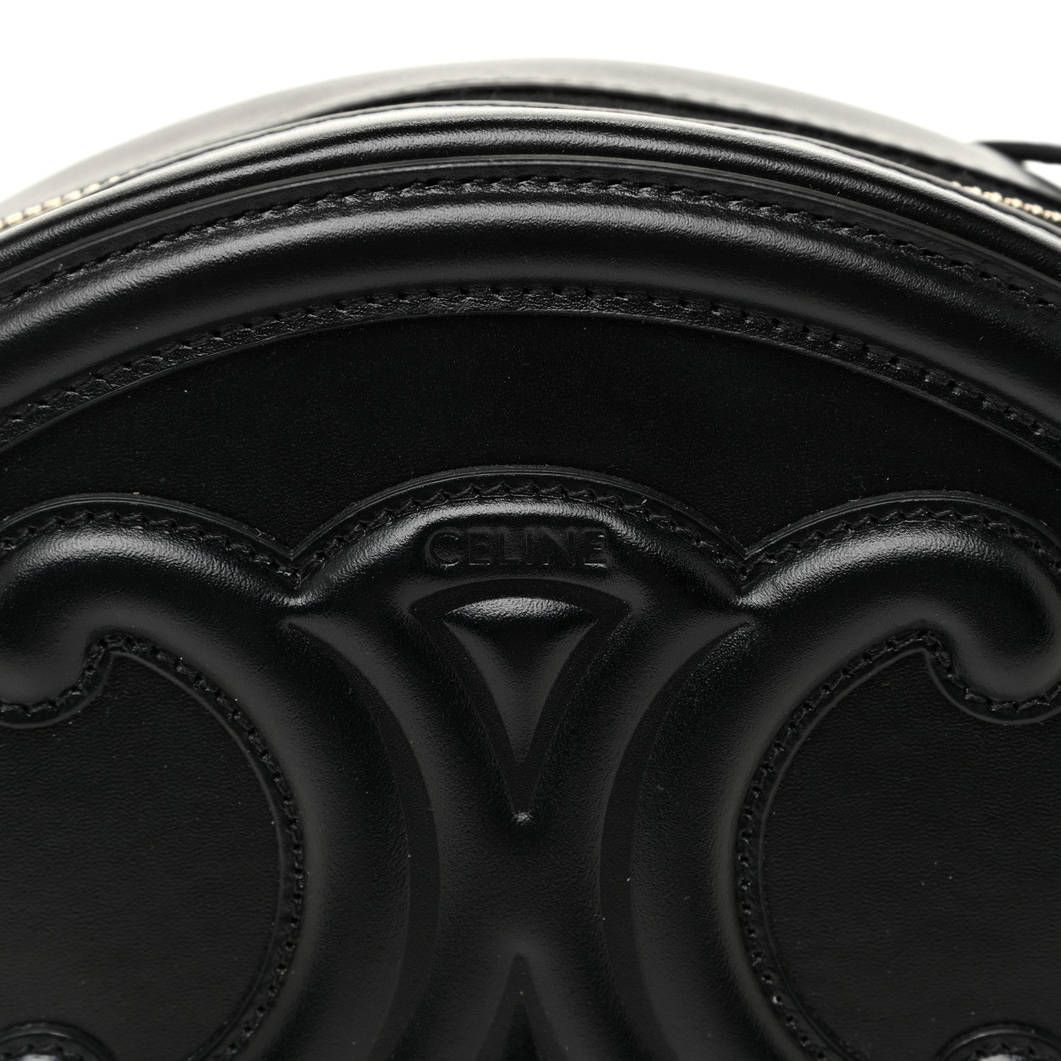Celine Smooth Calfskin Cuir Triomphe Oval Bag Black 11 of 11