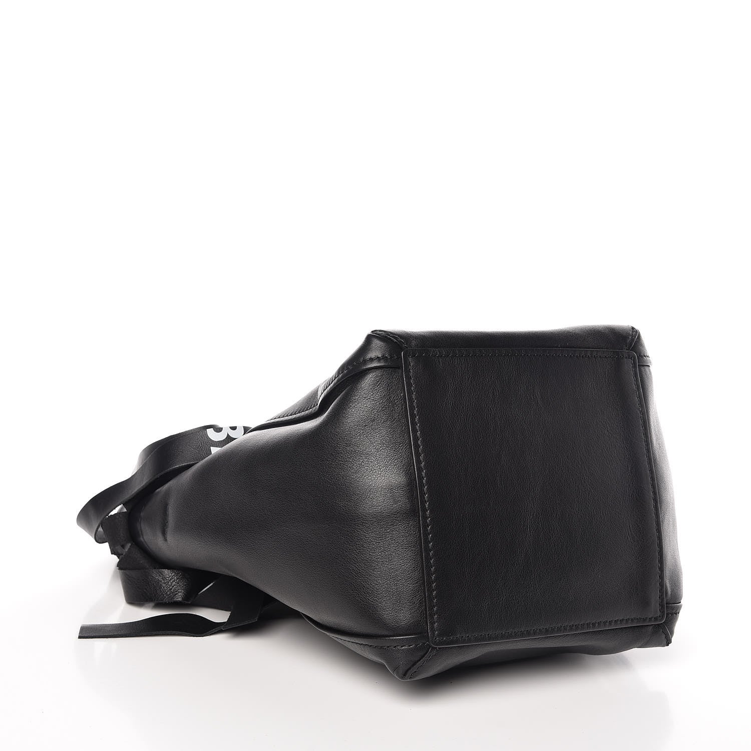 Balenciaga Calfskin XS Fringe Laundry Cabas Black 5 of 7