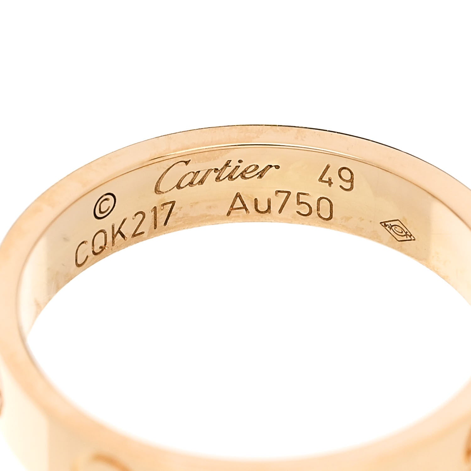 Cartier 18K Yellow Gold 3.5mm LOVE Wedding Band Ring 49 5 4 of 5